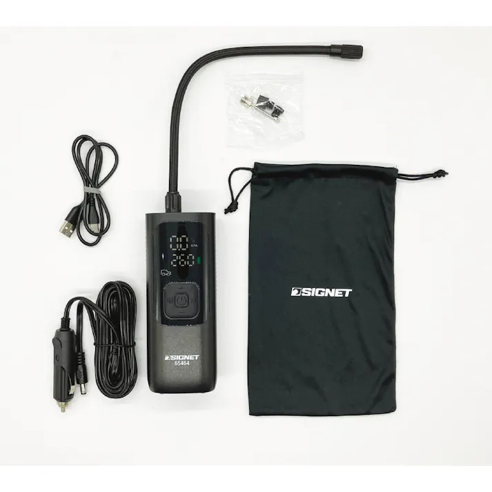 SIGNET 5V/2A電動空気入れ エアーポンプ 2000mah LEDライト付 65464 自動車 自転車 持ち運び 000856865464【別送品】