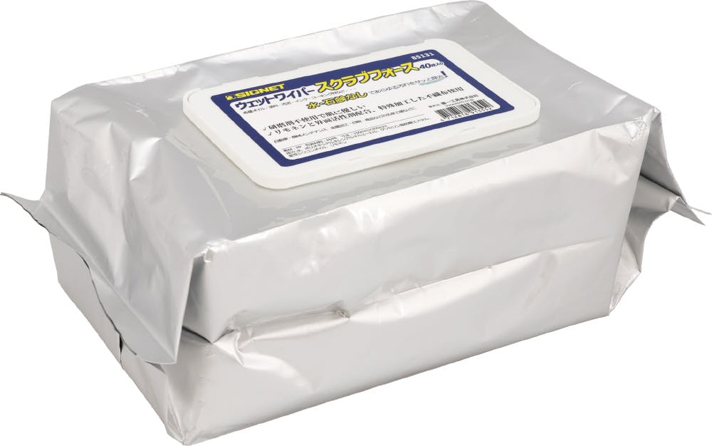 SIGNET 40枚入 ウェットワイパー 水なしで油・塗料をスッキリ除去 85131 クリーナー 油落とし 自動車整備 000856885131【別送品】