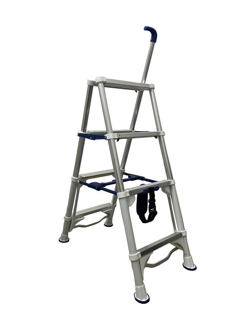 SIGNET 手すり付 折りたたみ 脚立 4段 ワンタッチコンパクト収納 99851 踏み台 高所作業 000856899851【別送品】