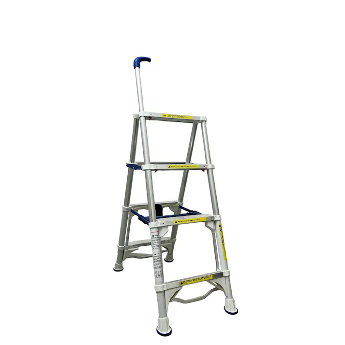 SIGNET 手すり付 折りたたみ 脚立 4段 ワンタッチコンパクト収納 99851 踏み台 高所作業 000856899851【別送品】