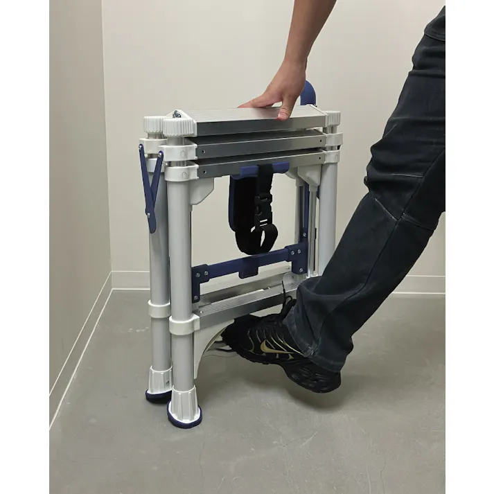 SIGNET 手すり付 折りたたみ 脚立 4段 ワンタッチコンパクト収納 99851 踏み台 高所作業 000856899851【別送品】