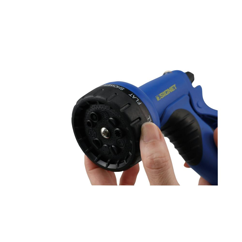 SIGNET 高耐久 伸縮ホース 15.25m 3倍伸長 10パターン 散水ノズル付