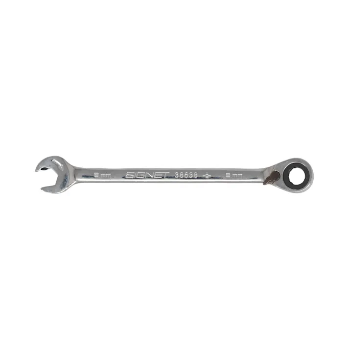 SIGNET 8mm リバーシブルダブルラチェットレンチ 38638BU 狭所作業 自動車整備 ラチェットメガネレンチ 000856997080【別送品】