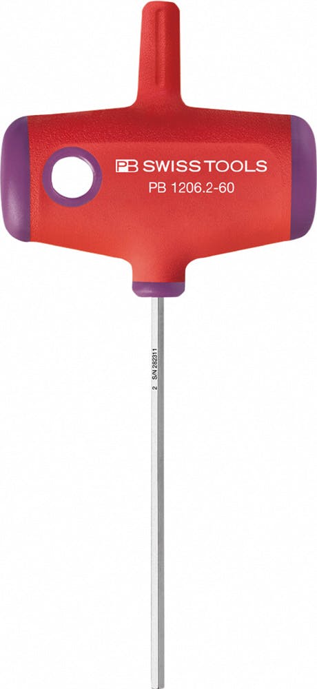 ピービースイスツールズ 六角棒ドライバー クロスハンドル 2mm 軸長