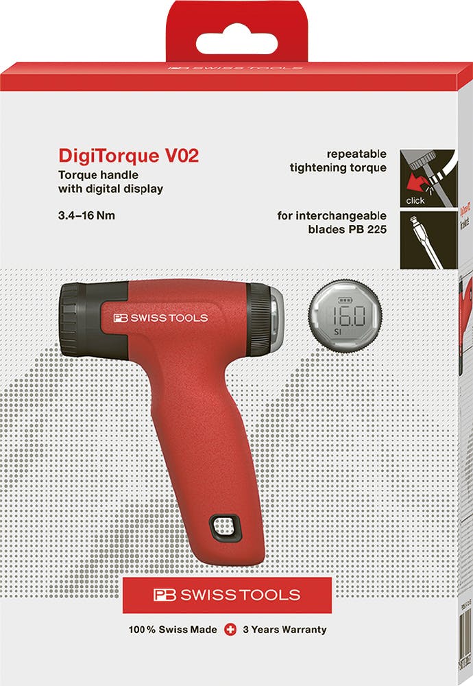 ピービースイスツールズ デジタルトルクハンドル 3.4-16.0Nm V02