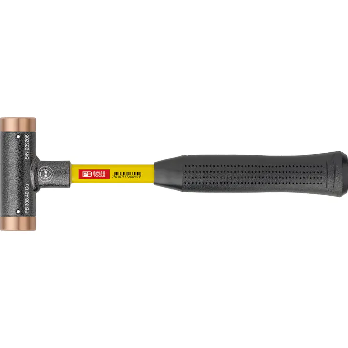 ピービースイスツールズ 無反動銅ハンマー グラスファイバー柄 ヘッド40mm 全長350mm 家具組み立て DIY ディスク 308.40CU 000501156803【別送品】
