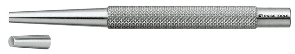 ピービースイスツールズ テーパー ピンポンチ 丸胴 先端2mm ピン抜き 精密作業 金属加工 720.2 000501226020【別送品】