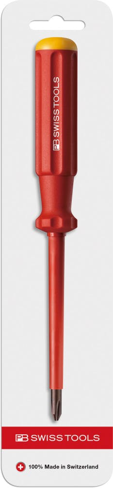 ピービースイスツールズ 絶縁エレクトロ プラスドライバー #1 軸長80mm 台紙付 電気工事 安全作業 精密作業 5190.1-80CN 000501512501【別送品】