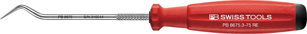 ピービースイスツールズ スイスグリップ ピックツール ベントタイプ 120°軸長75mm 細部作業 内装はがし DIY 8675.3-75RE 000501598686【別送品】
