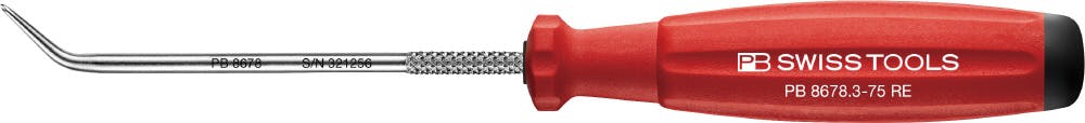 ピービースイスツールズ スイスグリップ ピックツール 125°軸長75mm 細部作業 内装はがし DIY 8678.3-75RE 000501598689【別送品】