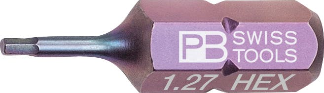 ピービースイスツールズ 1/4HEX 六角ビット 1.27mm 六角ねじ DIY 精密