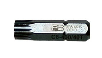 ピービースイスツールズ 1/4HEX ヘクスローブビット ショート T40 トルクスねじ 精密作業 DIY C6.400/40 000501608040【別送品】