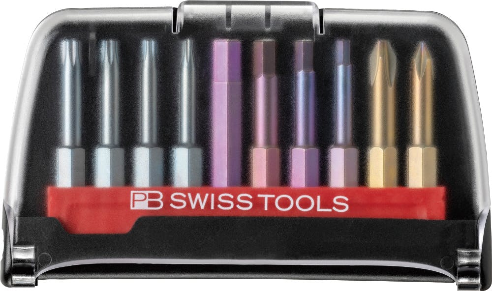 ピービースイスツールズ 10点入 1/4HEX 段付 ビットセット ケース付