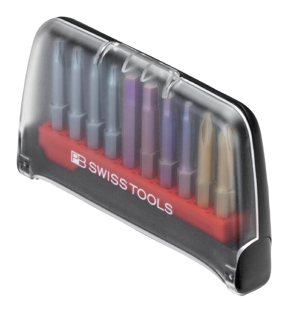 ピービースイスツールズ 10点入 1/4HEX 段付 ビットセット ケース付