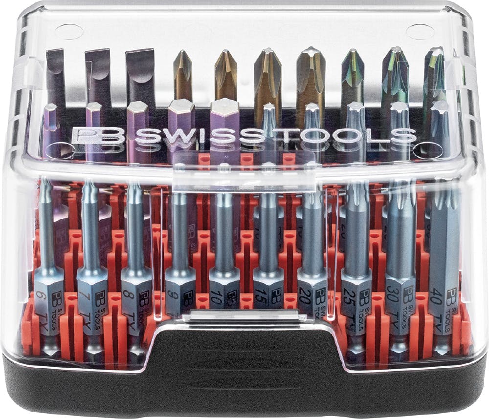 ピービースイスツールズ 30点入 1/4HEX 段付 ビットセット ケース付