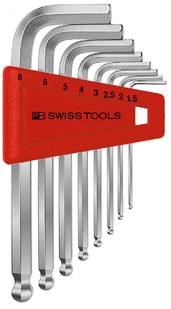 ピービースイスツールズ ボール付 六角棒レンチセット 台紙付 DIY 家具組み立て 狭所作業 212.H-8CN 000501704018【別送品】