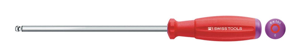 ピービースイスツールズ スイスグリップ ボールポイント付ドライバー 3mm 軸長100mm 斜め締め 狭所作業 DIY 8206.S3-100 000501720003【別送品】