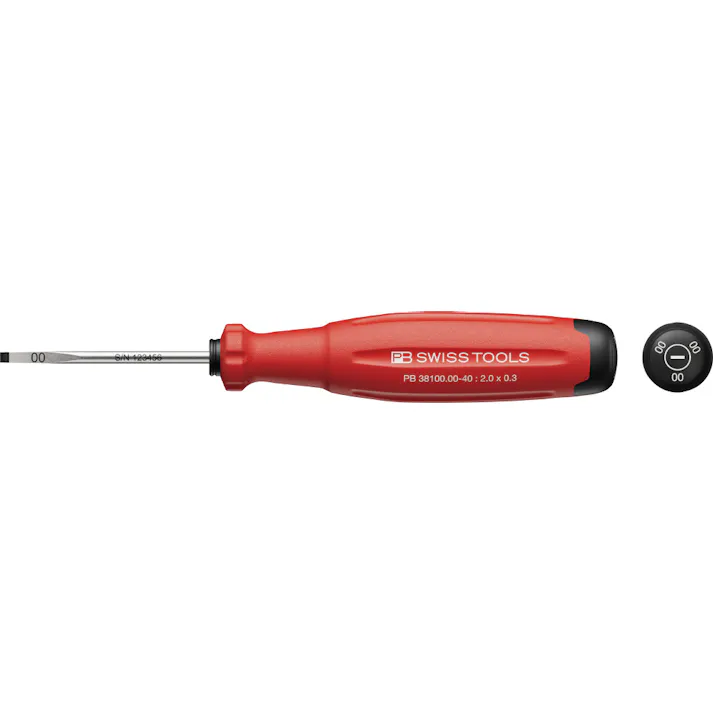 ピービースイスツールズ スイスグリップEVO マイナスドライバー 刃先2.0×0.3mm 軸長40mm ねじ締め 精密作業 DIY 38100.00-40 000501900938【別送品】