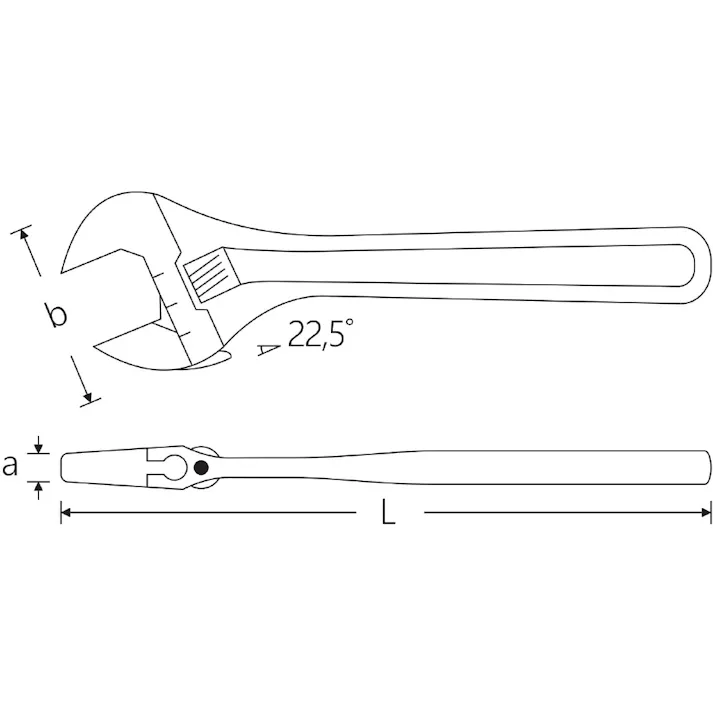 スタビレー モンキーレンチ クロームメッキ 100mm 配管作業 水回り 修理工具 4025-4 000505807923【別送品】