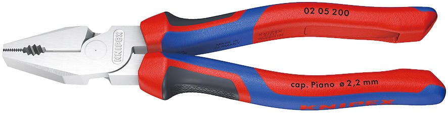 クニペックス 強力型 ペンチ コンフォートハンドル 全長200mm 電線切断 被覆剥き 配線作業 電工工具 DIY 0205-200 000506006200【別送品】