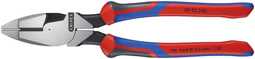 クニペックス 架線工事用 強力ペンチ コンフォートハンドル 全長240mm 電線切断 被覆剥き 配線作業 電工工具 DIY 0902-240 000506016224【別送品】
