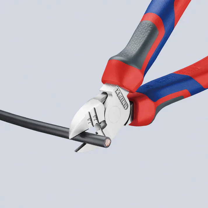 クニペックス 穴付ニッパー コンフォートハンドル 全長160mm 電線切断 配線作業 細線カット 電工工具 DIY 1425-160 000506036251【別送品】