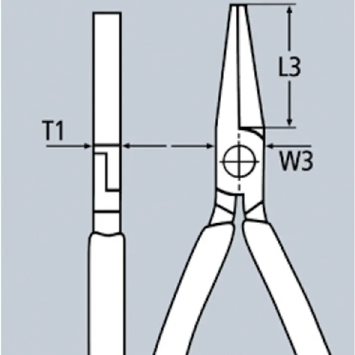 クニペックス 平ペンチ コンフォートハンドル 全長140mm 電線切断 被覆剥き 配線作業 電工工具 DIY 2005-140 000506043140【別送品】