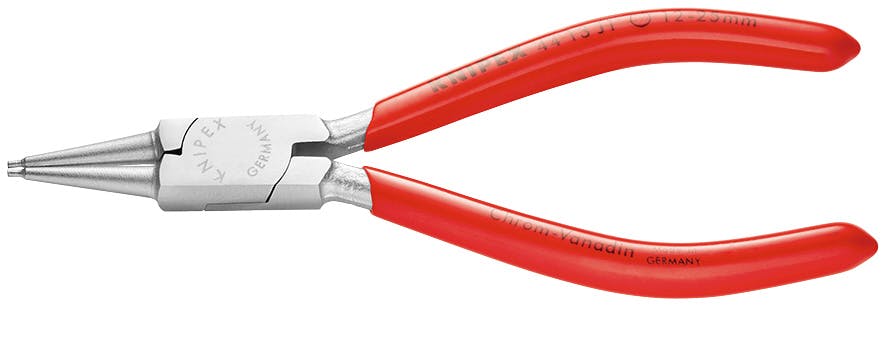 クニペックス 穴用 スナップリングプライヤー 直 プラスチックコーティング 対応内径12-25φmm 全長140mm 止め輪取付 内部リング 軸穴固定 精密作業 メンテナンス DIY 4413-J1 000506143001【別送品】