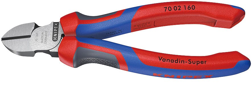 クニペックス 斜ニッパー コンフォートハンドル 全長160mm パック付