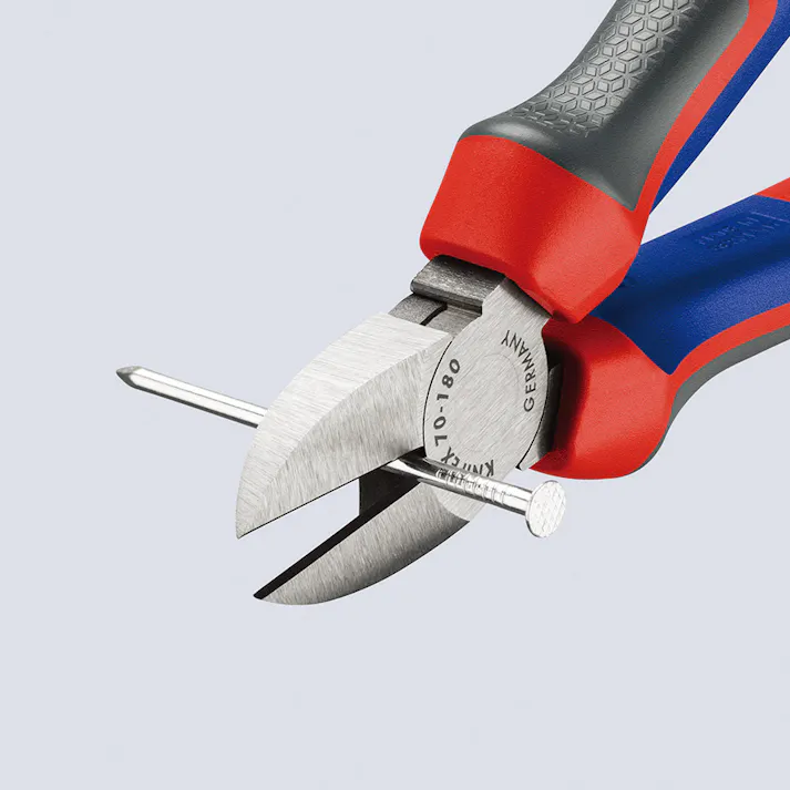クニペックス 斜ニッパー コンフォートハンドル 全長180mm 電線切断 配線作業 細線カット 電工工具 DIY 7002-180 000506173219【別送品】