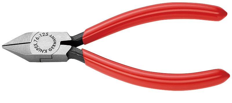 クニペックス エレクトロニクスニッパー プラスチックコーティング 全長125mm 電線切断 配線作業 細線カット 電工工具 DIY 7681-125 000506191681【別送品】