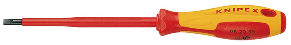 クニペックス 1000V 絶縁マイナスドライバー 刃先6.5×1.2mm 軸長150mm ネジ回し 溝ネジ 家具組立 修理作業 DIY 9820-6.5 000506278265【別送品】