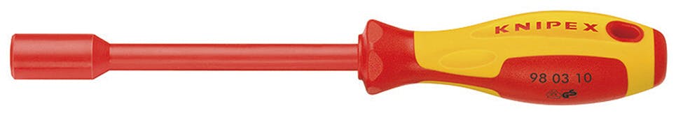 クニペックス 1000V 絶縁ナットドライバー 13mm 軸長125mm 六角ボルト