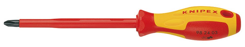 クニペックス 1000V 絶縁プラスドライバー PH4 軸長200mm プラスネジ 家具組立 修理作業 9824-04 000506278324【別送品】