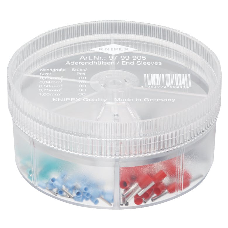 クニペックス 1000V 絶縁エンドスリーブキット 端子接続 電線加工 配線作業 電工工具 DIY 9799-905 000506278782【別送品】