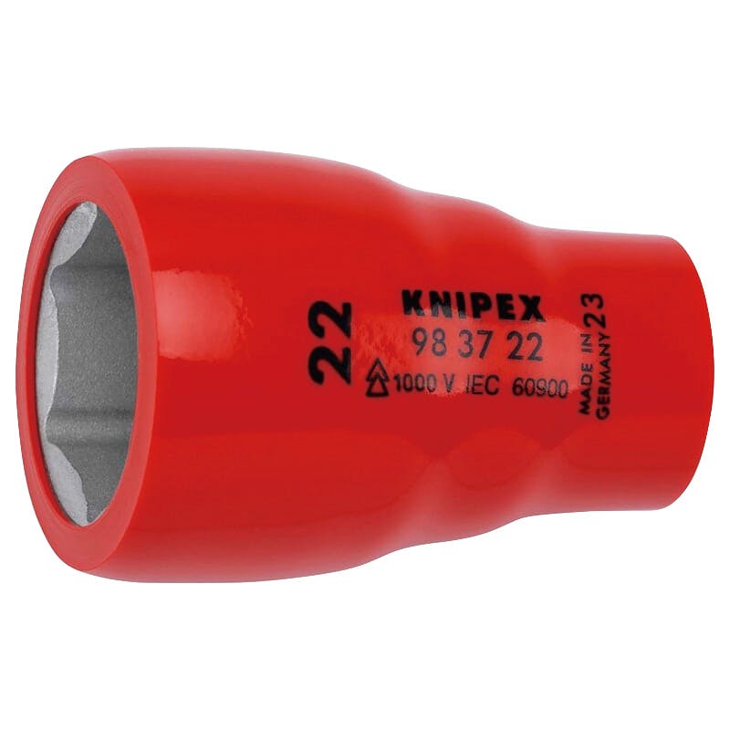 クニペックス 3/8DR 1000V 絶縁ヘキサゴンソケット 22mm 六角ボルト