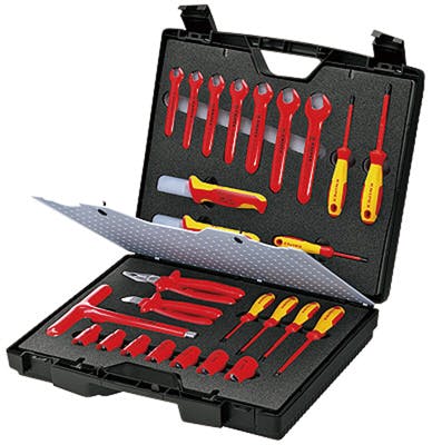 クニペックス 1000V 絶縁工具セット ケース付 工具収納 修理作業 組立作業 DIY 989912 000506290912【別送品】