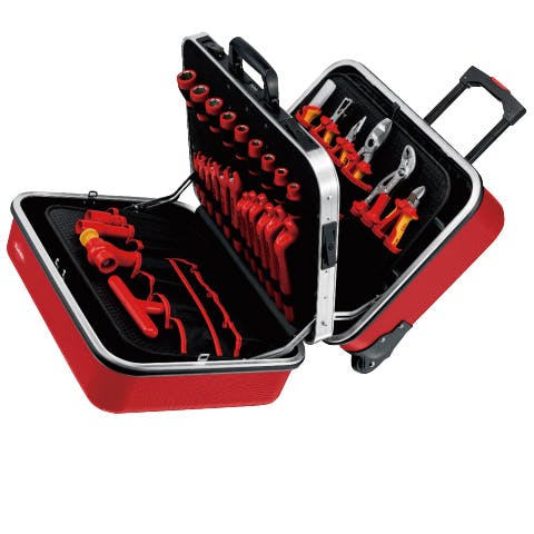 クニペックス 1000V 絶縁ツールセット BIG Twin Move RED 工具収納