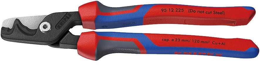 クニペックス ケーブルカッター ステップカット コンフォートハンドル XL 3K 全長225mm パック付 電線切断 ケーブル加工 配線作業 電工工具 DIY 9512-225SB 000506904085【別送品】