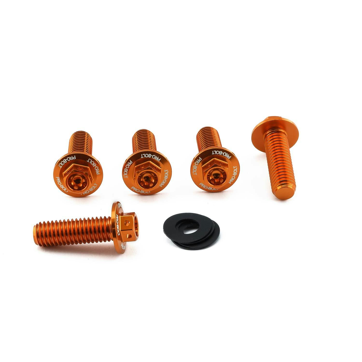 Pro-Bolt プロボルト アルミニウム ボディーワークボルト レーススペック M8x(1.25mm)x25mm エッチング 5個入りパック (BWHX825 その他(ボルト)