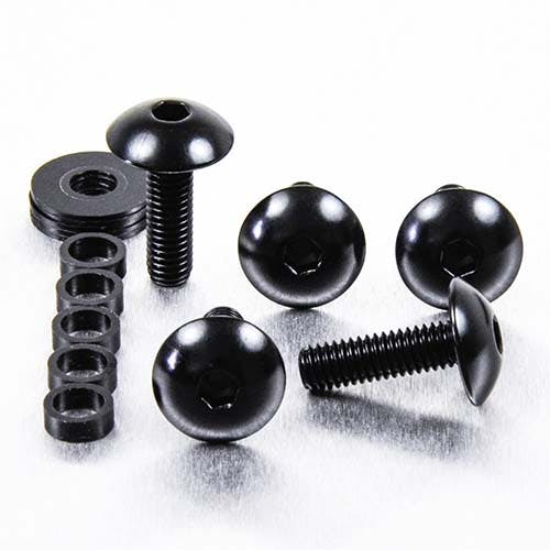 Pro-Bolt プロボルト アルミニウム ドームヘッドボルト M6x(1.00mm)x20mm 5個入りパック (FB620-5) FB620-5BK (CD その他(ボルト) Pro-Bolt プロボルト アルミニウム ドームヘッドボルト M6x(1.00mm)x20mm 5個入りパック (FB620-5) FB620-5BK (CD その他(ボルト)
