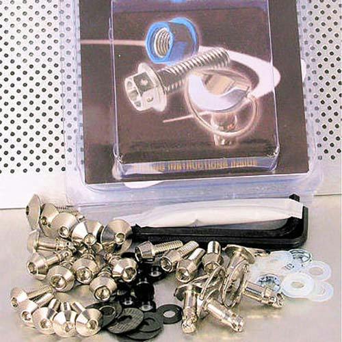 199-Piece Stainless Steel Fairing Bolt & Screw Kit For Ducati 900SS 1991-2001 – Silver & Black