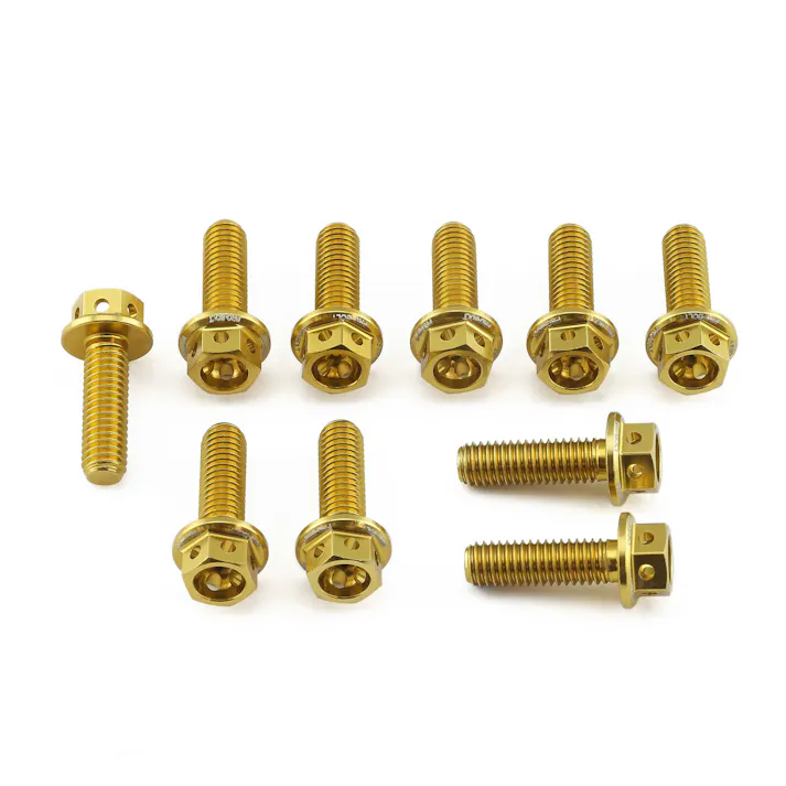 Pro-Bolt プロボルト アルミニウム フランジヘックスヘッドボルト M5x(0.80mm)x16mm レーススペック エッチング 10個入りパック (HX516R-10E) HX516R-10GE (CDC)【ネット注文限定・別送品】