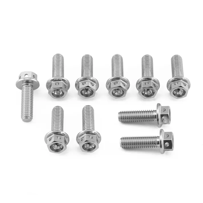 Pro-Bolt プロボルト アルミニウム フランジヘックスヘッドボルト M5x(0.80mm)x16mm レーススペック エッチング 10個入りパック (HX516R-10E) HX516R-10SE (CDC)【ネット注文限定・別送品】
