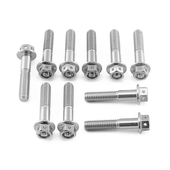 Pro-Bolt プロボルト アルミニウム フランジヘックスヘッドボルト M6x(1.00mm)x30mm レーススペック エッチング 10個入りパック (HX630R-10E) HX630R-10SE (CDC)【ネット注文限定・別送品】