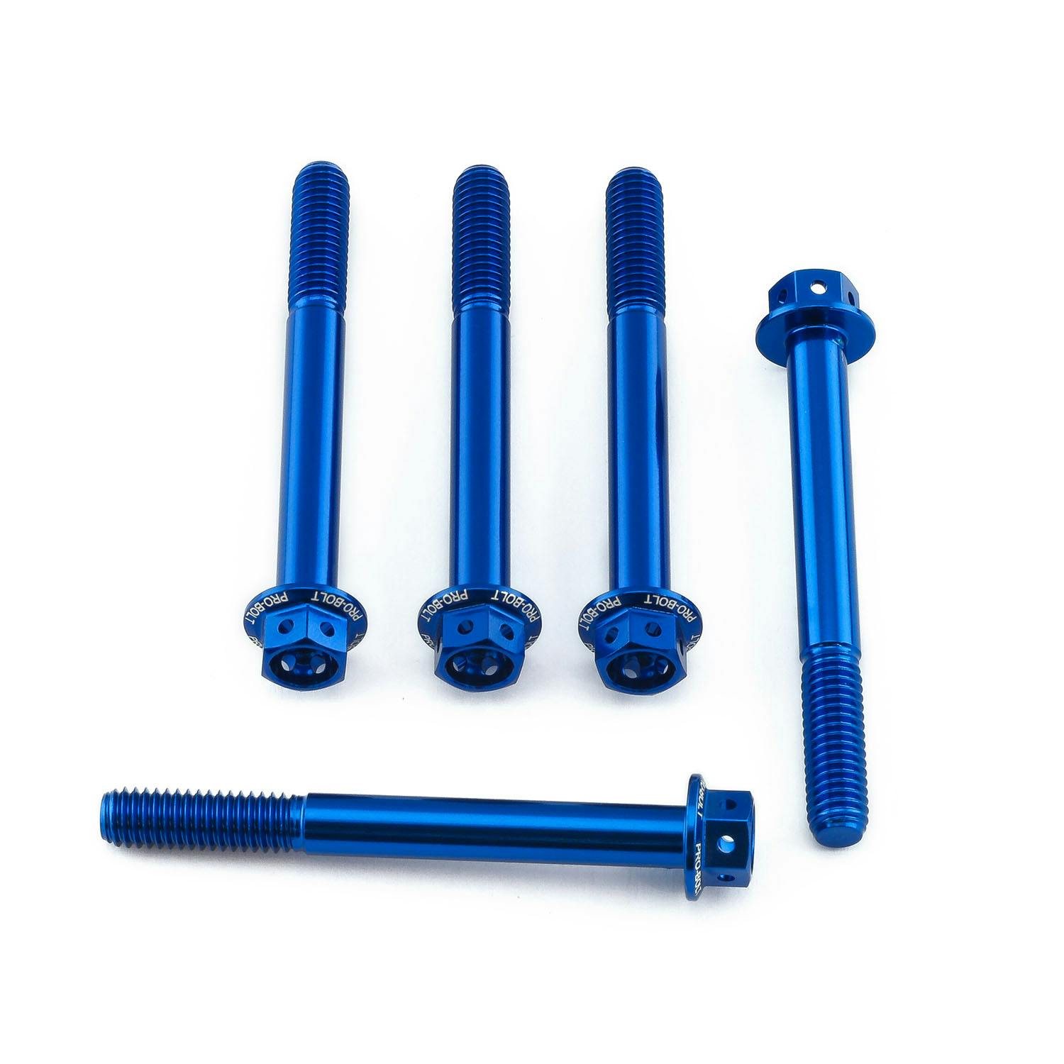 Pro-Bolt プロボルト アルミニウム フランジヘックスヘッドボルト M6x(1.00mm)x55mm レーススペック エッチング 5個入りパック (HX6 その他(ボルト) Pro-Bolt プロボルト アルミニウム フランジヘックスヘッドボルト M6x(1.00mm)x55mm レーススペック エッチング 5個入りパック (HX6 その他(ボルト)