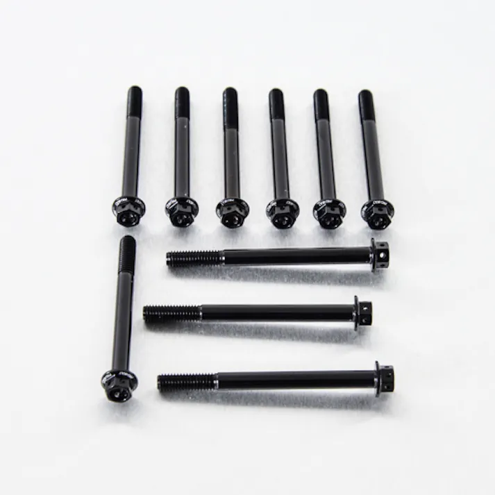 Pro-Bolt プロボルト アルミニウム フランジヘックスヘッドボルト M6x(1.00mm)x70mm レーススペック エッチング 10個入りパック (HX670R-10E) HX670R-10BKE (CDC)【ネット注文限定・別送品】