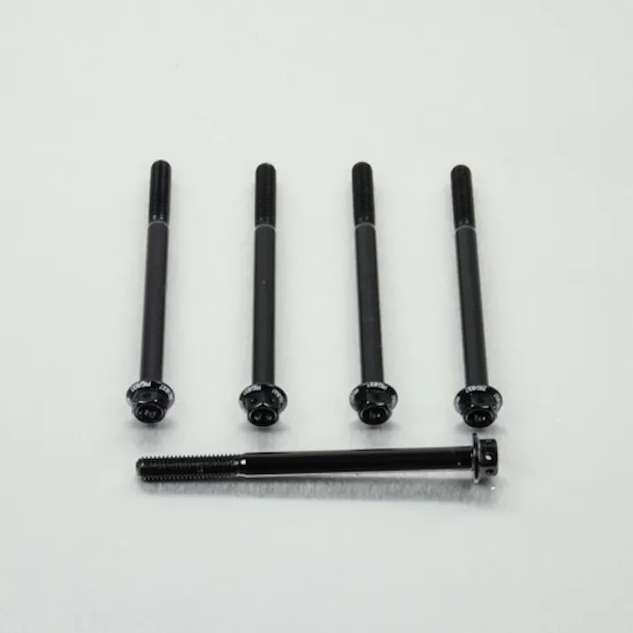 Pro-Bolt プロボルト アルミニウム フランジヘックスヘッドボルト M6x(1.00mm)x85mm レーススペック エッチング 5個入りパック (HX685R-5E) HX685R-5BKE (CDC)【ネット注文限定・別送品】