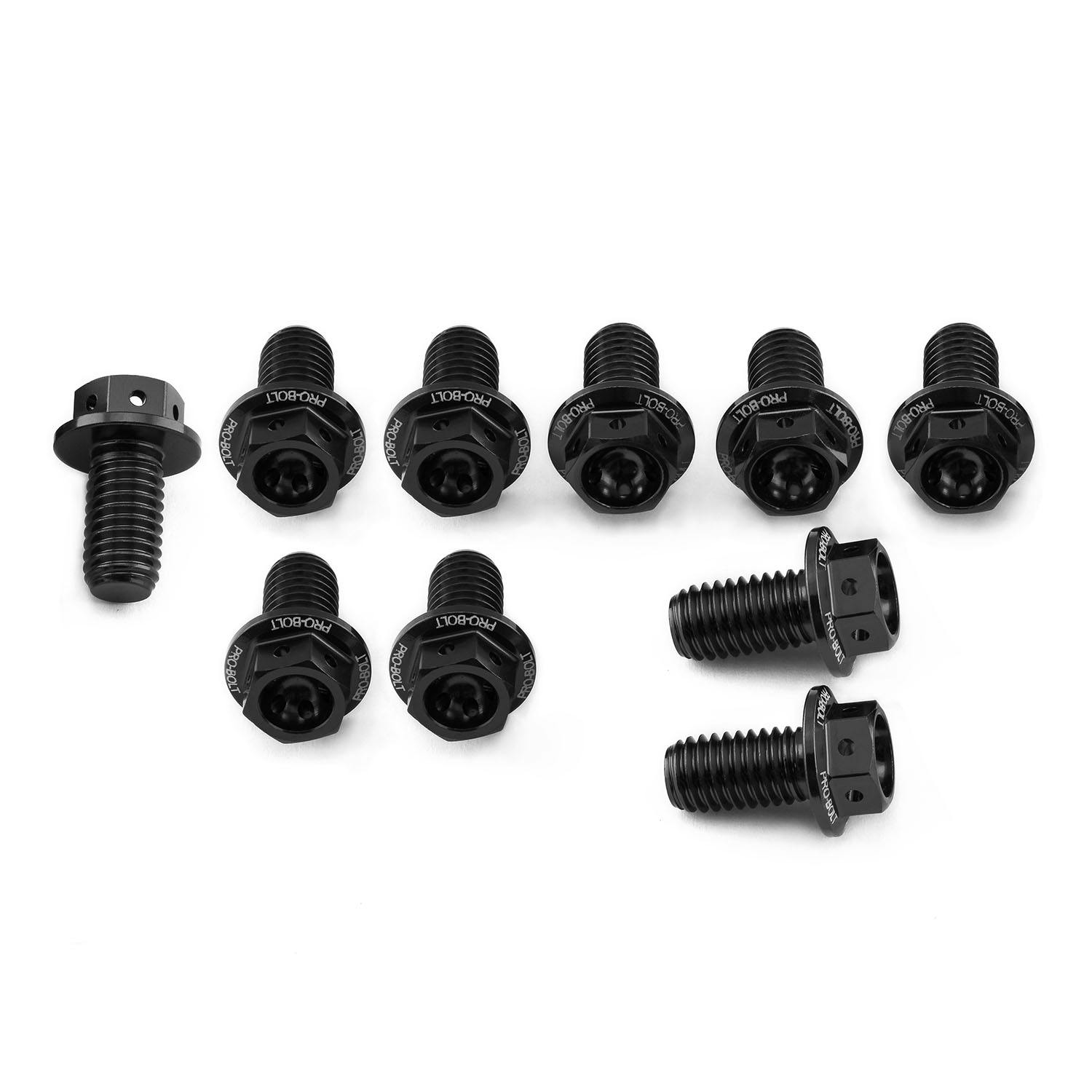 Pro-Bolt プロボルト アルミニウム フランジヘックスヘッドボルト M8x(1.25mm)x15mm レーススペック エッチング 10個入りパック (HX その他(ボルト) Pro-Bolt プロボルト アルミニウム フランジヘックスヘッドボルト M8x(1.25mm)x15mm レーススペック エッチング 10個入りパック (HX その他(ボルト)