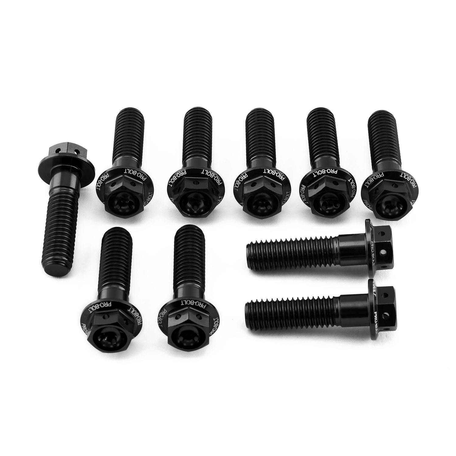 Pro-Bolt プロボルト アルミニウム フランジヘックスヘッドボルト M8x(1.25mm)x30mm レーススペック エッチング 10個入りパック (HX その他(ボルト) Pro-Bolt プロボルト アルミニウム フランジヘックスヘッドボルト M8x(1.25mm)x30mm レーススペック エッチング 10個入りパック (HX その他(ボルト)